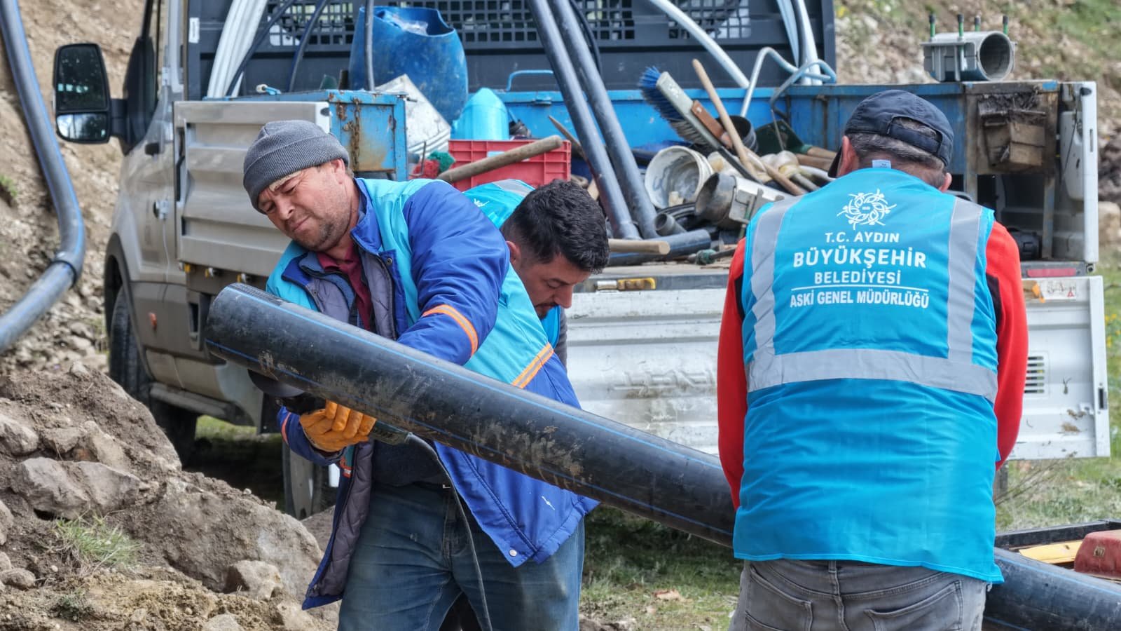 Kuyucak'ta  altyapı çalışmaları sürüyor