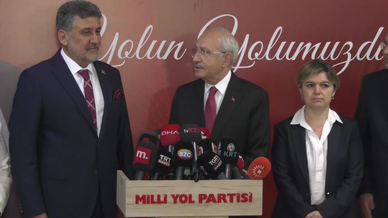Kılıçdaroğlu Milli Yol Partisi'ni ziyaret etti