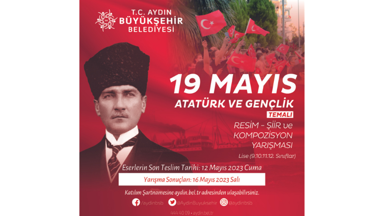 Aydın Büyükşehir'den 19 Mayıs'a özel yarışma! Son gün 12 Mayıs