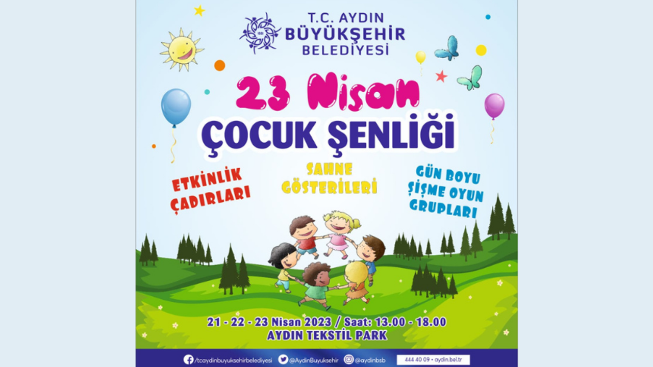 Aydın Büyükşehir 23 Nisan'da tüm çocukları Tekstil Park'a çağırdı