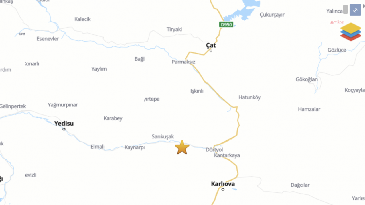 Bingöl'de 4.3 büyüklüğünde deprem oldu