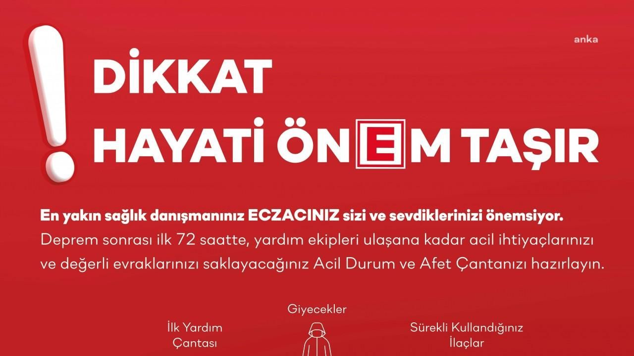 Türkiye Eczacılar Birliği: "Geçmişteki acı tecrübeleri unutmadan.."