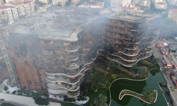 İzmir'de çıkan yangından görüntüler