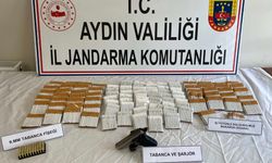 Aydın'da 115 paket makaron ele geçirildi