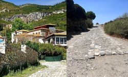Aydın'ın tarihi güzelliği Doğanbey'in yolları dökülüyor