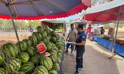 Zabıta ekipleri Akbük Pazarını denetledi