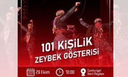 Didim'de 101 kişilik zeybek gösterisi!