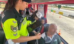 Kurban bayramı öncesi jandarmadan otobüslerde denetim