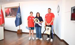 Başkan Çerçioğlu’na Aydın’ın gururu olan genç sporcudan ziyaret