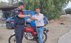 Bozdoğan'da gerçekleştirilen denetimde çalıntı motor yakalandı