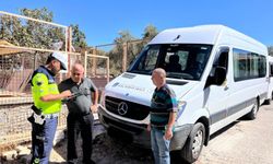 Germencik'te jandarma okul servislerini denetledi