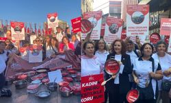 CHP'li kadınlardan tencereli protesto!