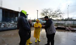 Didim Belediyesi ekiplerinden yağış sonrası anında müdahale