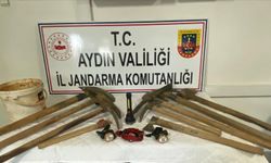 Aydın İl Jandarma Komutanlığı’ndan izinsiz kazıya suçüstü