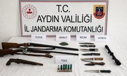 Jandarma düğmeye bastı: Köşk’te ruhsatsız silahlar ele geçirildi