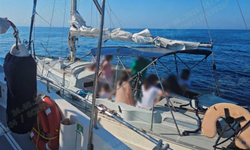 Didim açıklarında 16 düzensiz göçmen yakalandı