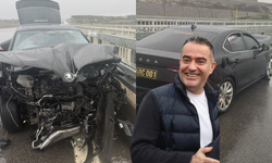 Başkan Arıcı Ankara dönüşü kaza yaptı!