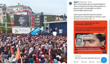 Teyit.org açıkladı: Erdoğan'ın SGK videosundaki gazete küpürleri farklı yansıtılmış