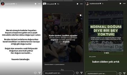 Ünlü isimlerden "Doğal olan normal doğum” pankartı açan futbolculara tepki!