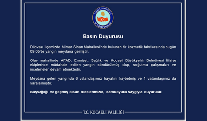 Parfüm fabrikasında yangın! 6 kişi hayatını kaybetti