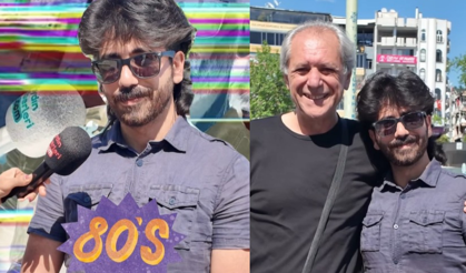 Saçlarıyla adeta 80'li yıllardan fırlamış olan ADÜ'lü genç, dikkat çekiyor!