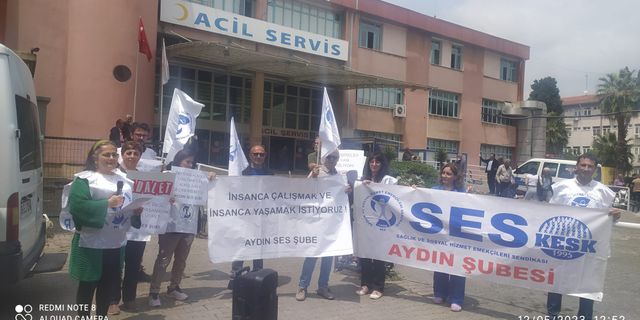 Aydın'da sağlık emekçilerinden acil ek zam çağrısı!