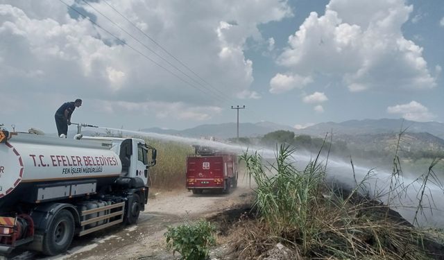 Efeler Belediyesi'nden Köşk'teki yangın söndürme çalışmalarına destek