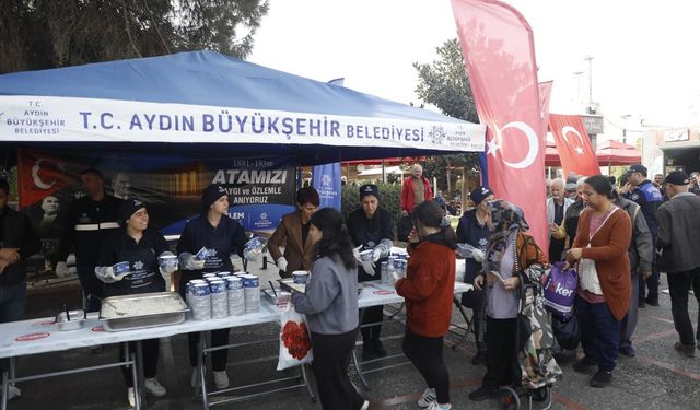 Aydın'da Büyükşehir, Atatürk için 17 ilçede hayır gerçekleştirdi