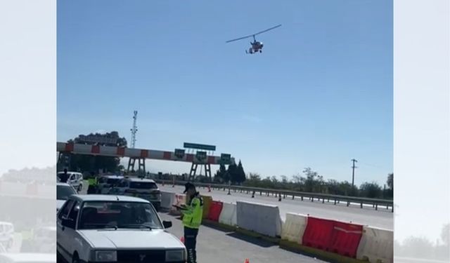 Aydın'da havadan trafik denetimi yapıldı