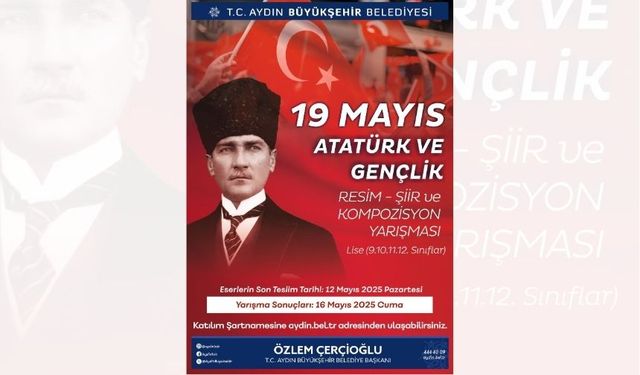 Başkan Çerçioğlu’ndan 19 Mayıs temalı ödüllü resim, şiir ve kompozisyon yarışması