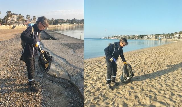 Didim Belediyesi'nden sahilde mıntıka temizliği