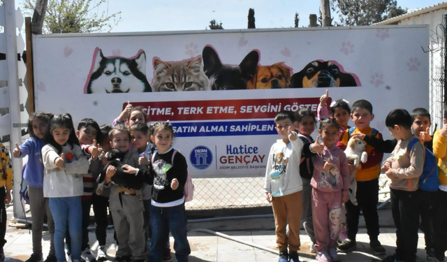 Didimli miniklerden patili dostlara ziyaret