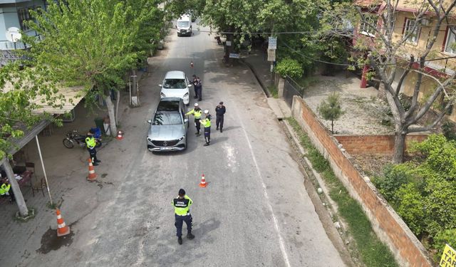 Köşk'te jandarmadan havadan trafik denetimi!