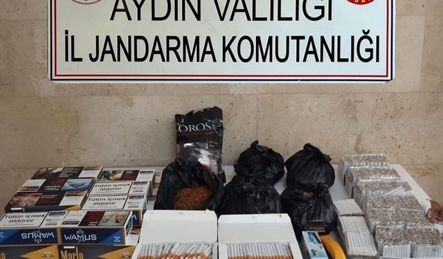 Sigara kaçakçıları Germencik'te jandarmadan kaçamadı!