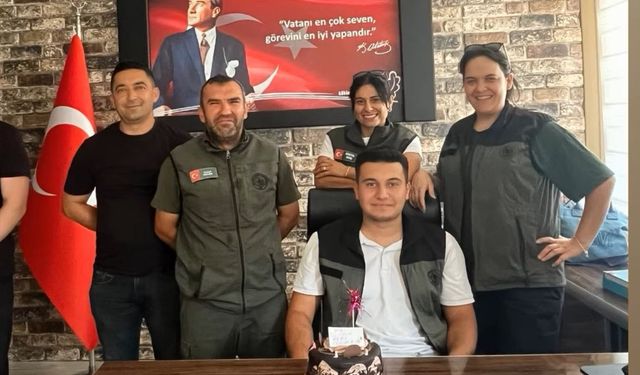 AK Partili başkanın oğlu, doğum gününü orman işletme şefinin makamında kutladı!