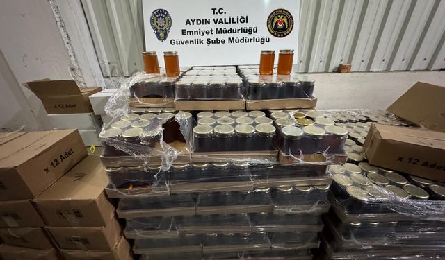 Nazilli’de depoya baskın: 2 tondan fazla sahte bal ele geçirildi!