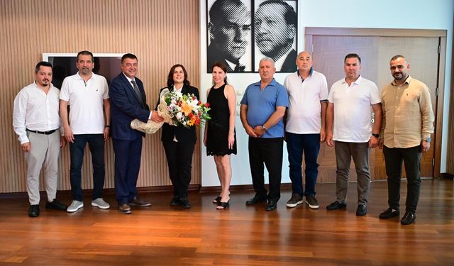 Başkan Çerçioğlu'na Kuşadası Esnaf ve Sanatkarlar Odası'ndan ziyaret