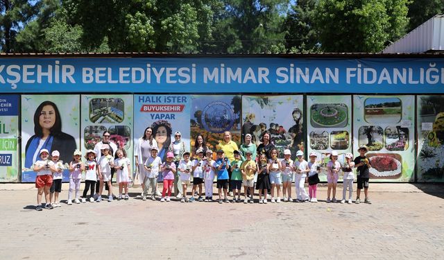 Başkan Çerçioğlu'nun çalışmaları ile minik öğrenciler doğa sevgisini öğreniyor