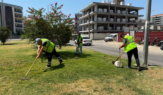 Aydın Büyükşehir Belediyesi'nin çalışmaları ile kentin yeşil alanları pırıl pırıl oluyor