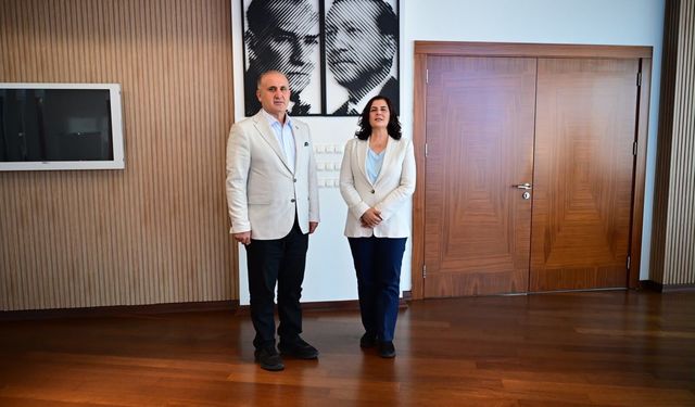 Başkan Çerçioğlu'na İncirliova Belediye Başkanı Aytekin Kaya'dan ziyaret