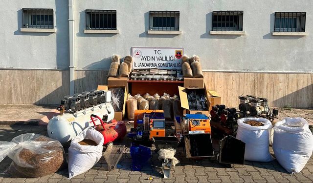 Köşk’te kaçak sigara imalathanesine baskın!