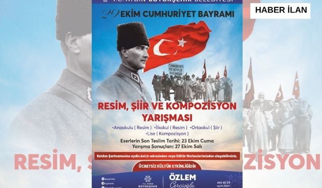 Başkan Çerçioğlu'ndan 29 Ekim temalı ödüllü resim, şiir ve kompozisyon yarışması