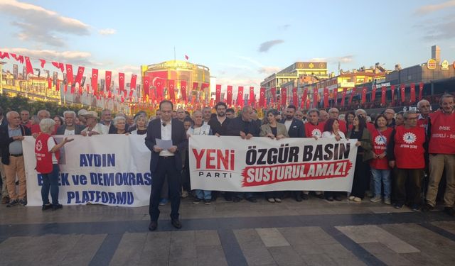 Aydın’da Halk TV’ye kayyım kararına tepki: “Gerçekler hapsedilemez!”