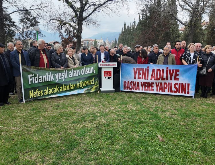 CHP Efeler, orman fidanlığı önünden seslendi: "Aydın Adliyesi başka yere yapılsın"