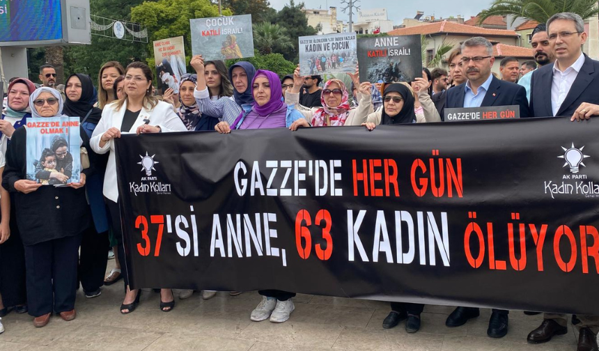 AK Parti Aydın İl Kadın Kolları Gazzeli anneler için toplandı