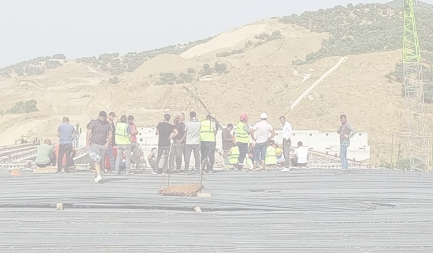 Aydın-Denizli Otoyolu inşaatındaki kazada 1 işçi hayatını kaybetti