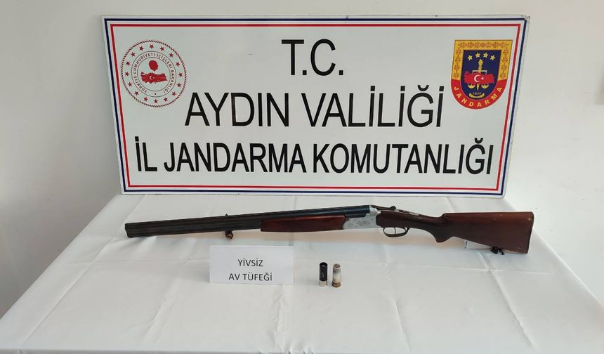 Karpuzlu’da ruhsatsız av tüfeği ele geçirildi