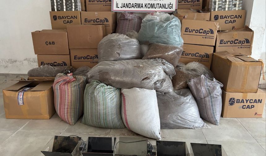 Aydın'da jandarmadan kaçak tütün ve sigara operasyonu