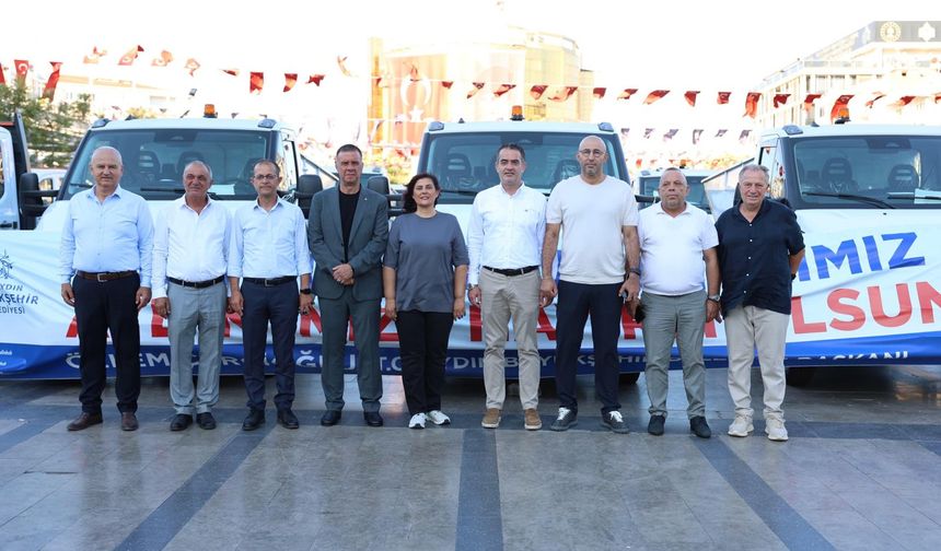 Aydın Büyükşehir Belediyesi’nden 24 yeni hizmet aracı