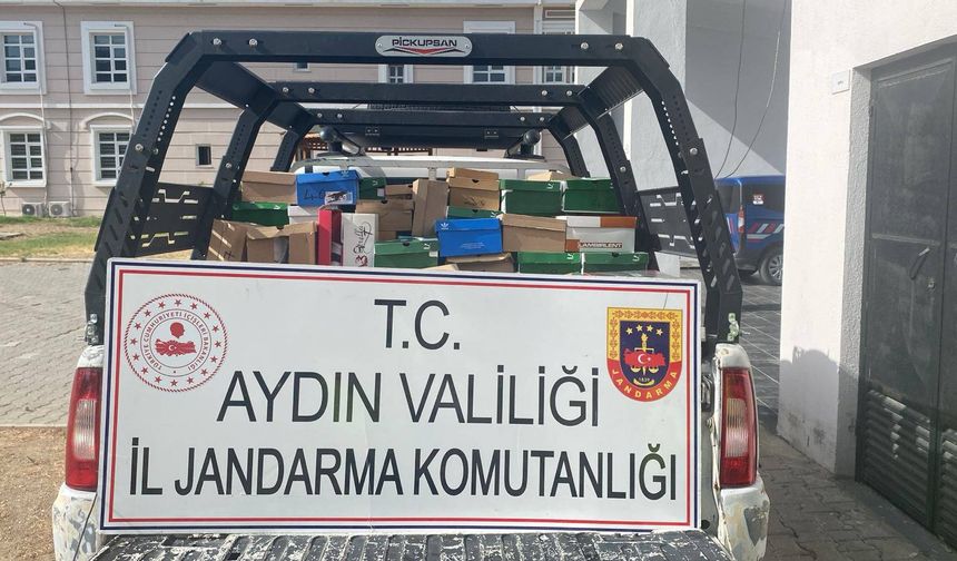Aydın otoyolunda taklit ayakkabı operasyonu!